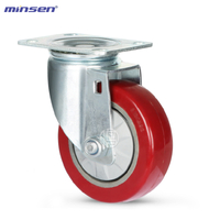 Medium Single Bearing Medium-sized single-axle red super polyurethane wheel
