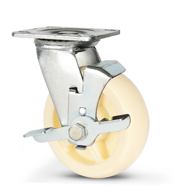 Extra Heavy Duty Caster Heavy Duty Double Shaft Round Nylon Caster