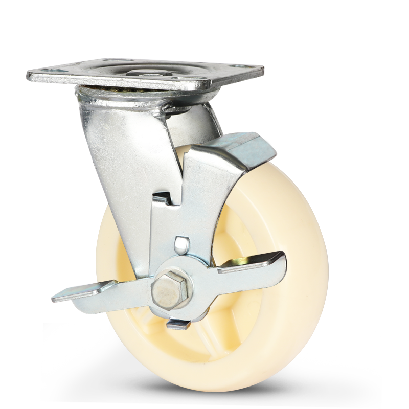 Extra Heavy Duty Caster Heavy Duty Double Shaft Round Nylon Caster