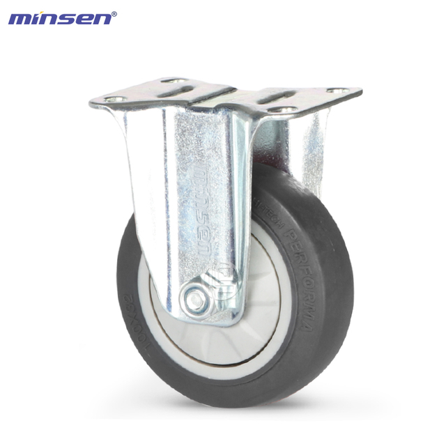 Medium Single Bearing Medium-sized Single-axis Flat Super Synthetic Rubber Wheel