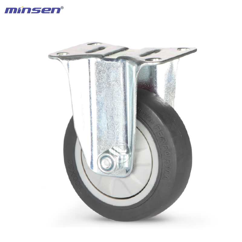 Medium Single Bearing Medium-sized Single-axis Flat Super Synthetic Rubber Wheel