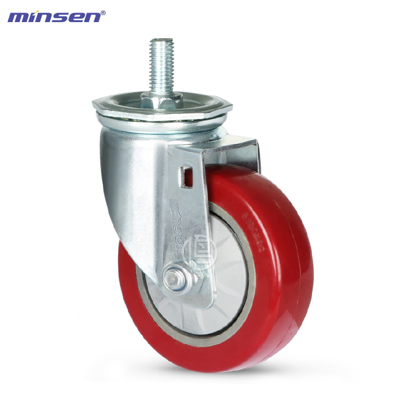 Medium Single Bearing Medium-sized single-axle red super polyurethane wheel