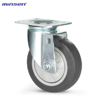 Medium Single Bearing Medium-sized Single-axis Flat Super Synthetic Rubber Wheel