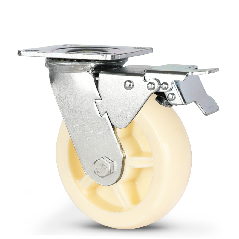 Extra Heavy Duty Caster Heavy Duty Double Shaft Round Nylon Caster