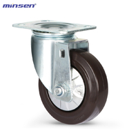 Medium Single Bearing Medium-sized Single-axis High-elastic Rubber Wheel