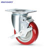 Medium Dual Bearing Series Medium Dual-Axle Red Super Polyurethane Wheel