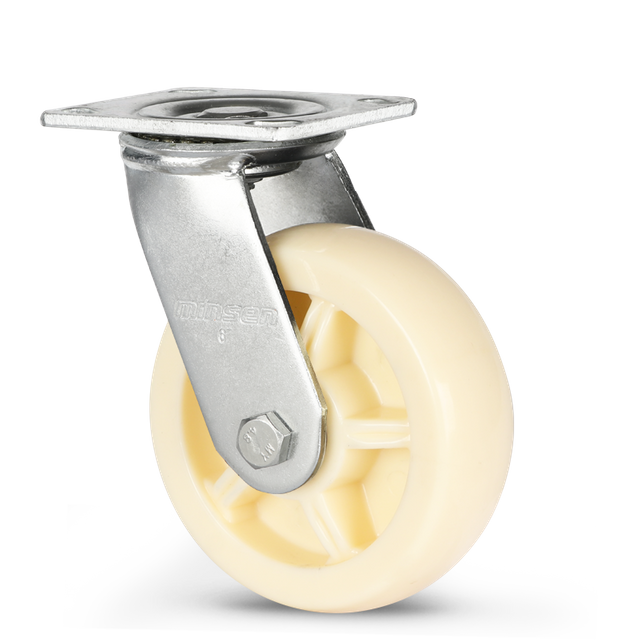 Extra Heavy Duty Caster Heavy Duty Double Shaft Round Nylon Caster