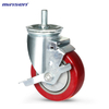 Medium Single Bearing Medium-sized single-axle red super polyurethane wheel