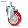 Medium Dual Bearing Series Medium Dual-Axle Red Super Polyurethane Wheel