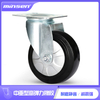 Euro Style Medium/Heavy Duty Caster Medium And Heavy-duty Double-axle High Elastic Rubber Wheel