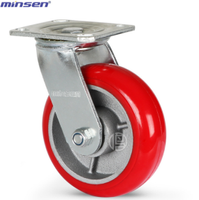 72 heavy-duty biaxial round face iron core polyurethane PU wheel