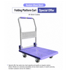 Foldable Heavy-Duty Plastic Platform Trolley - 600kg with Silent Casters