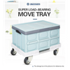 Heavy-Duty Aluminum Cage Logistics Trolley - 4 Swivel Wheels Cart