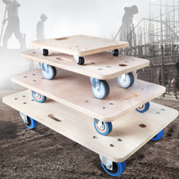 Solid Wood Platform Hand Trolley - Customizable Wooden Cart