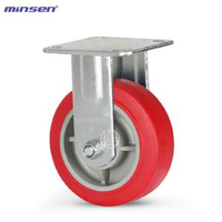 Heavy-duty biaxial plane plastic core date red artificial rubber wheel