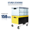 Heavy-Duty Aluminum Cage Logistics Trolley - 4 Swivel Wheels Cart