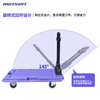 Portable Telescopic Plastic Hand Trolley - 3-Stage Extendable Cart