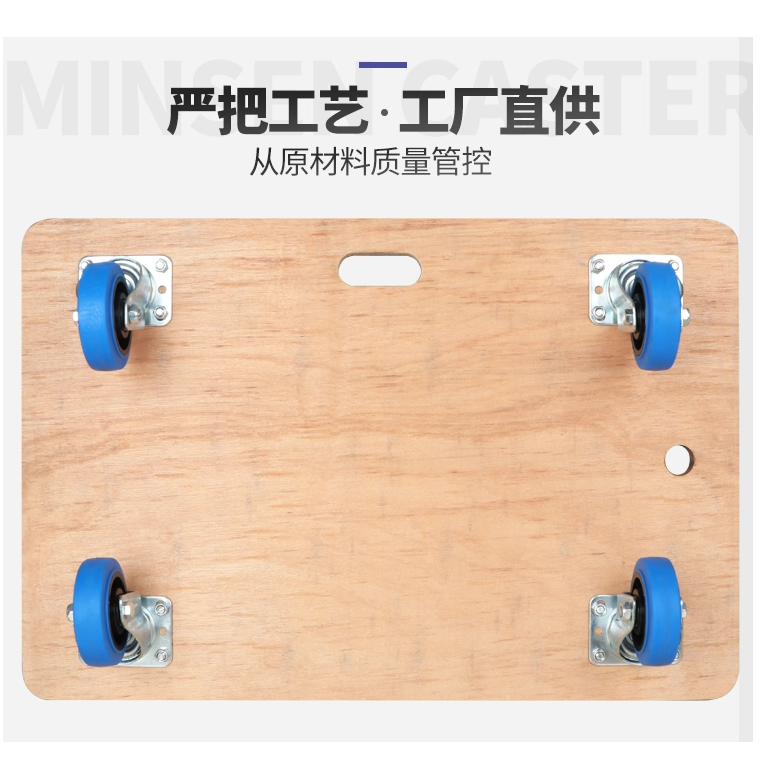 Solid Wood Platform Hand Trolley - Customizable Wooden Cart